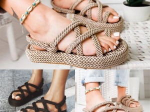 Woven Rope Platform Sandals for Women - Stylish Summer Espadrilles with Chunky Sole