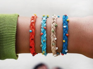Colorful Handmade Friendship Bracelet Set with Bead Accents