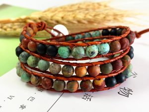 Earthy Elegance: Multi-Strand Bohemian Beaded Wrap Bracelet