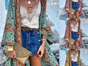 Floral Print Kimono Jacket