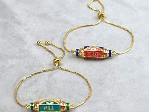 Bohemian Style Colorful Beaded Charm Bracelets with Adjustable Chain