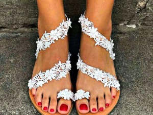 Elegance Unveiled: White Lace Sandals for Timeless Chic